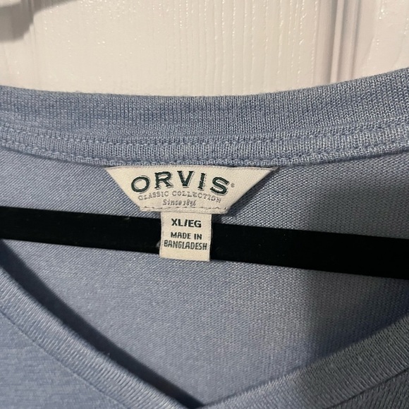 Orvis Blue women’s V-Neck knit T-Shirt blouse - Picture 2 of 6